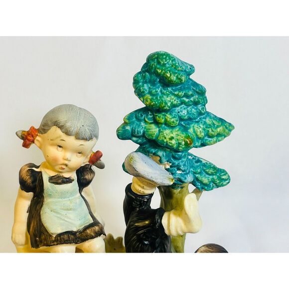 Vtg Jack and Jill Tumbling Down the Hill Bucket Figurine Porcelain - Picture 2 of 6